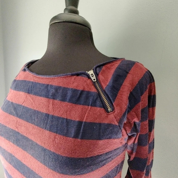 J. Crew Factory Striped Shirt with Zippers - Picture 3 of 5